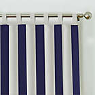 Alternate image 1 for Elrene Highland Stripe 95-Inch Indoor/Outdoor Tab Top Window Curtain Panel in Navy (Single)
