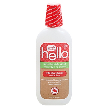 Hello&reg; 16 oz. Kids Fluoride Rinse in Wild Strawberry. View a larger version of this product image.