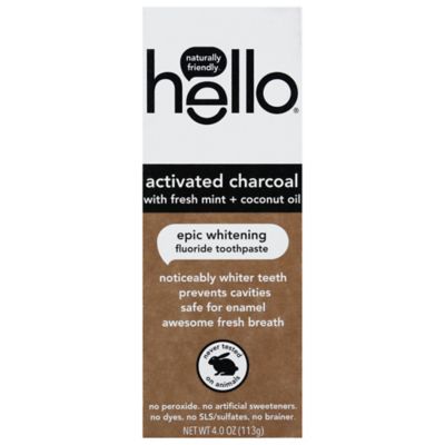 Hello&reg; 4 oz. Activated Charcoal Whitening Fluoride Toothpaste