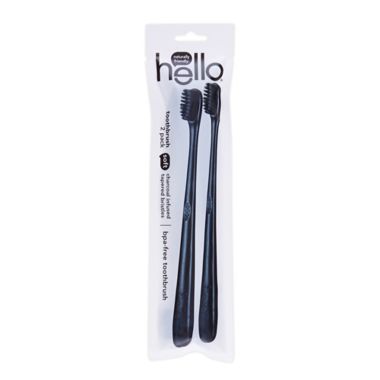 hello&reg; 2-Pack Activated Charcoal Infused Toothbrushes. View a larger version of this product image.