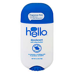 hello&reg; 2.4 oz. Fragrance-Free Deodorant with Shea Butter