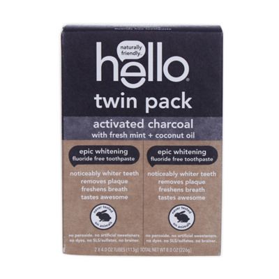hello&reg; 2-Pack Charcoal Epic Whitening Fluoride-Free Toothpaste