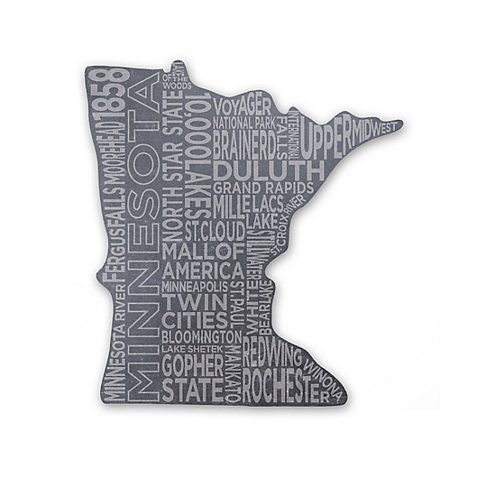 Alternate image 1 for Top Shelf Living Minnesota Etched Slate Cheese Board