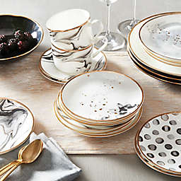 Olivia & Oliver™ Harper Splatter Gold Dinnerware Collection in Grey