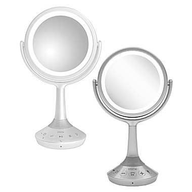 iHome&reg; Bluetooth&reg; Double-Sided 6-Inch Vanity Mirror Speaker. View a larger version of this product image.