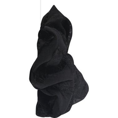 Kitsch Frayed XL Scrunchie in Black. View a larger version of this product image.