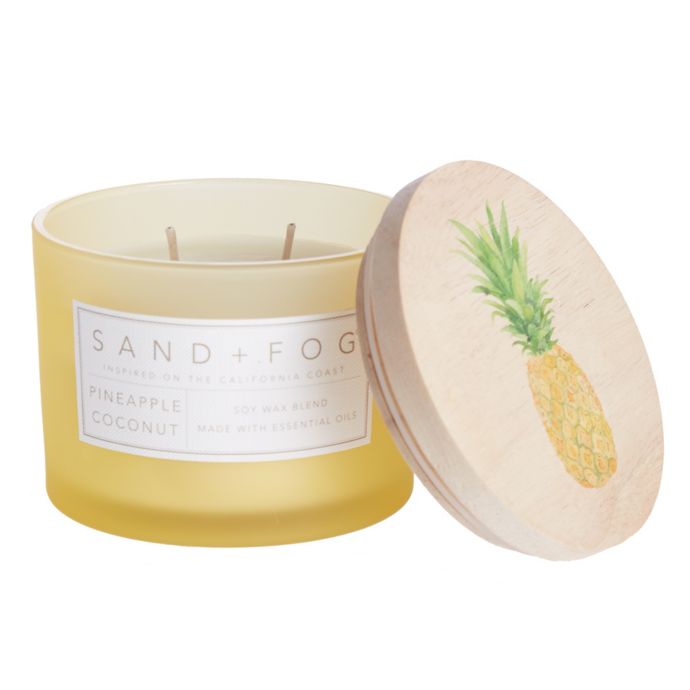 Sand + Fog® Pineapple Coconut 12 oz. PaintedLid Jar Candle with