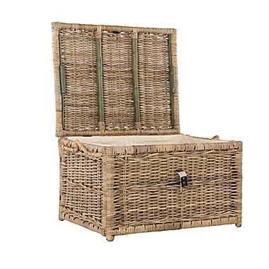 Caden 30-Inch Wicker Storage Trunk in Natural. View a larger version of this product image.