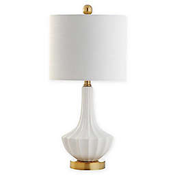 JONATHAN Y Parker 21.5" Ceramic Mini LED Table Lamp in Brass