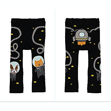 Doodle Pants&reg; Medium Space Walk Leggings in Black. View a larger version of this product image.