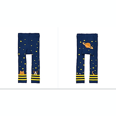 Doodle Pants&reg; Medium Planet Leggings in Navy. View a larger version of this product image.
