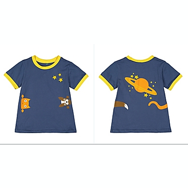 Doodle Pants&reg; Size 3T Planet Doodle Shirt in Navy. View a larger version of this product image.