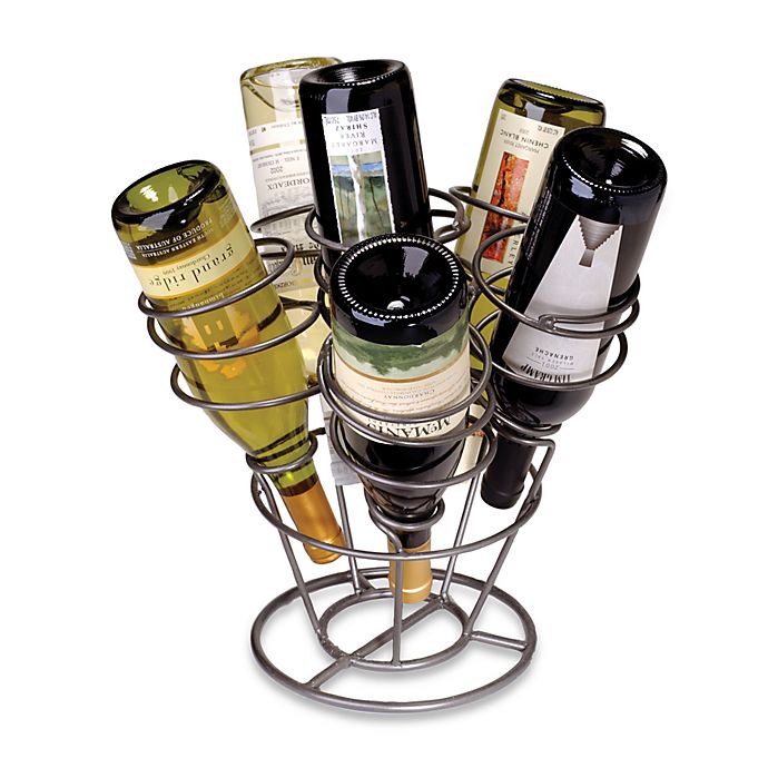 6 Bottle Upright Horseshoe Wine Rack
