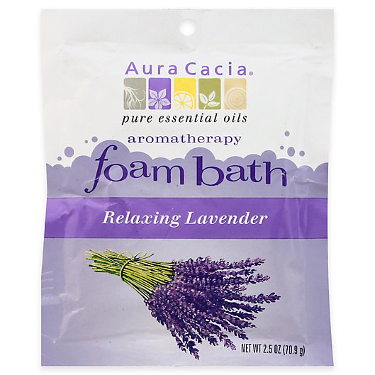 Alternate image 1 for Aura Cacia® 2.5 oz. Aromatherapy Foam Bath in Relaxing Lavender