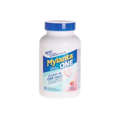 Mylanta&reg; One&trade; 50-Count Antacid and Anti-Gas Single-Dose Chewable Tablets in Berry Ginger