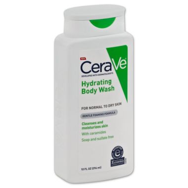 CeraVe&reg; 10 fl. oz. Hydrating Body Wash for Normal to Dry Skin. View a larger version of this product image.