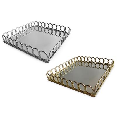 square mirror tray