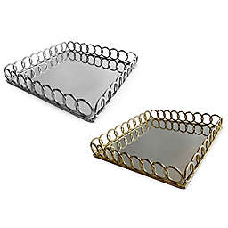 American Atelier Square Mirror Looped Tray