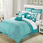Alternate image 2 for Chic Home Sire 11-Piece Reversible Queen Comforter Set in Turquoise