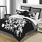 Alternate image 1 for Chic Home Sire 7-Piece Reversible Queen Comforter Set in Black