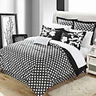 Alternate image 2 for Chic Home Sire 7-Piece Reversible Queen Comforter Set in Black