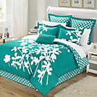 Alternate image 1 for Chic Home Sire 7-Piece Reversible Queen Comforter Set in Turquoise