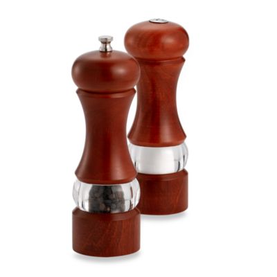 large wooden salt and pepper mills