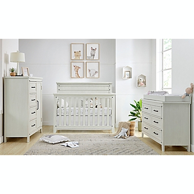 Soho Baby Ellison 4-in-1 Convertible Crib in Rustic White. View a larger version of this product image.