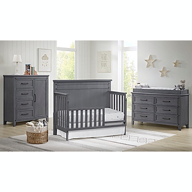 Soho Baby Ellison 4-in-1 Convertible Crib in Ash Grey. View a larger version of this product image.