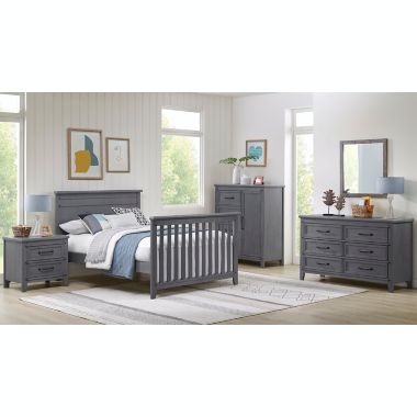 Soho Baby Ellison 4-in-1 Convertible Crib in Ash Grey. View a larger version of this product image.