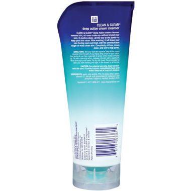 Johnson & Johnson&reg; Clean and Clear&reg; 6.5 fl. oz. Deep Action Oil-Free Cream Cleanser. View a larger version of this product image.