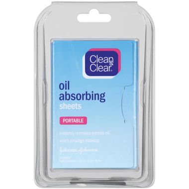 Johnson & Johnson&reg; Clean and Clear&reg; 50-Count Oil Absorbing Sheets. View a larger version of this product image.
