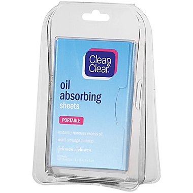 Johnson & Johnson&reg; Clean and Clear&reg; 50-Count Oil Absorbing Sheets. View a larger version of this product image.