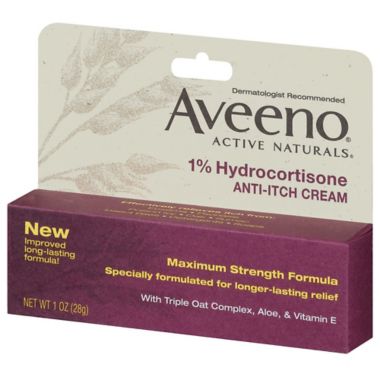 Aveeno&reg; 1 oz. 1% Hydrocortisone Anti-Itch Cream Maximum Strength. View a larger version of this product image.