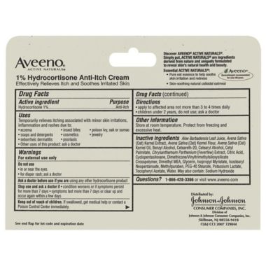 Aveeno&reg; 1 oz. 1% Hydrocortisone Anti-Itch Cream Maximum Strength. View a larger version of this product image.