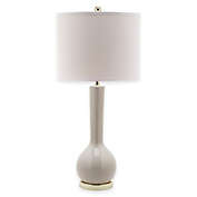 Safavieh Mae Long Neck Table Lamp in Light Grey with White Shade