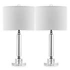 Alternate image 0 for Safavieh Deco Column Crystal Table Lamps with Linen Drum Shades (Set of 2)
