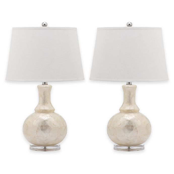 Safavieh Sey Gourd Table Lamps In, Mother Of Pearl Table Lamp Uk