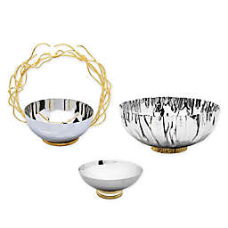 Classic Touch Stainless Steel Bowl Collection