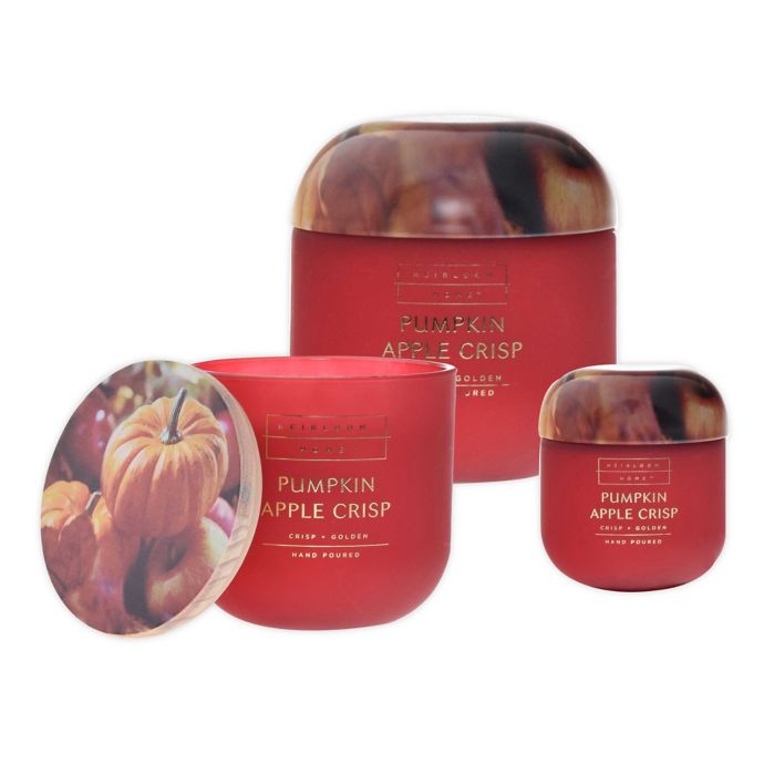 Heirloom Home™ Pumpkin Apple Crisp Candle Collection Bed Bath & Beyond