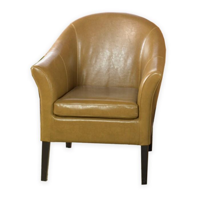 Venice Camel Leather Club Chair Bed Bath Beyond