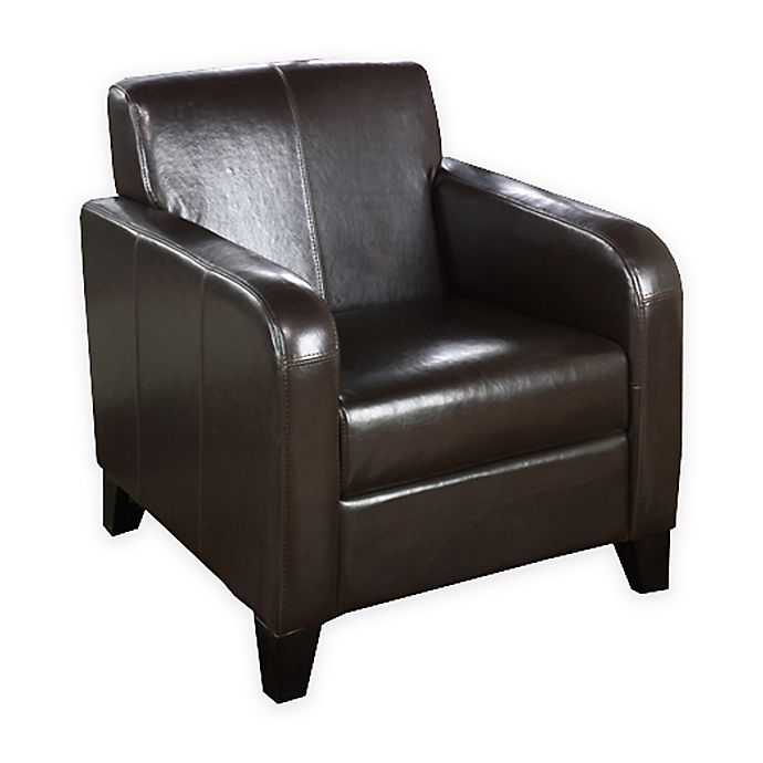 Andy Brown Leather Club Chair Bed Bath Beyond