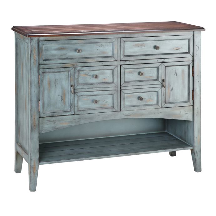 Stein World Hartford 6 Drawer Buffet In Blue Bed Bath Beyond