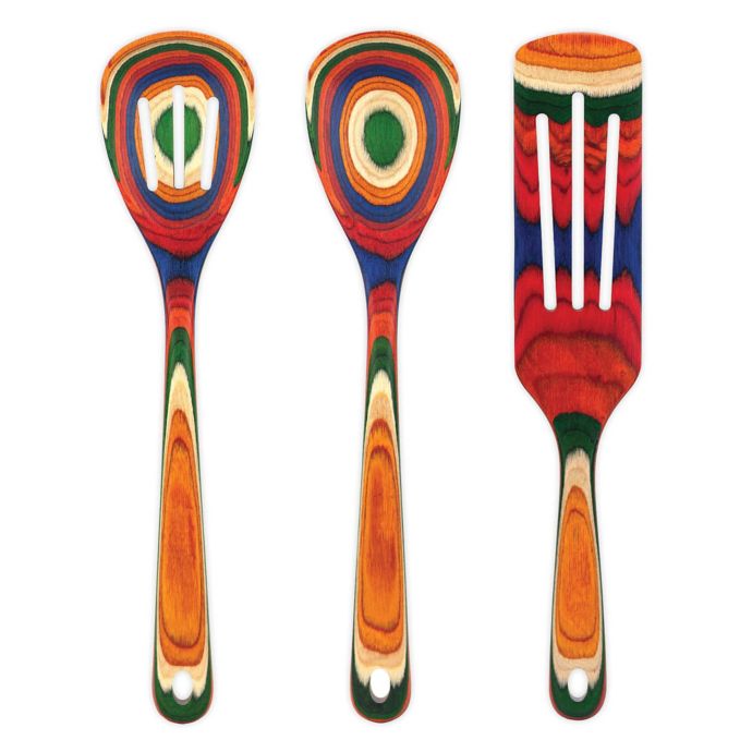 Totally Bamboo Birchwood Kitchen Utensils Collection in Rainbow | Bed