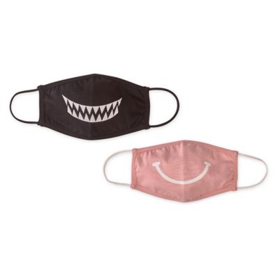 London Luxury&reg; 2-Pack Kids&#39;  Smile Fabric Face Masks Collection