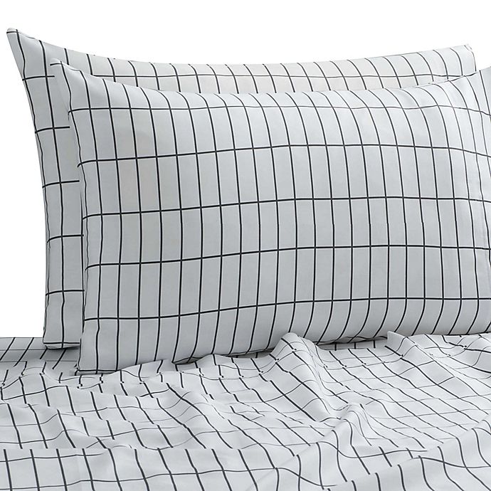Alternate image 1 for SALT™ Elongated Plaid 300-Thread-Count Sheet Collection