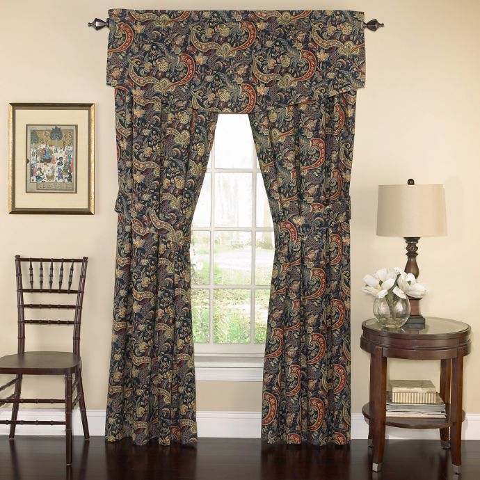 Waverly Rhapsody 84 Inch Window Curtain Panel Pair In Jewel Bed