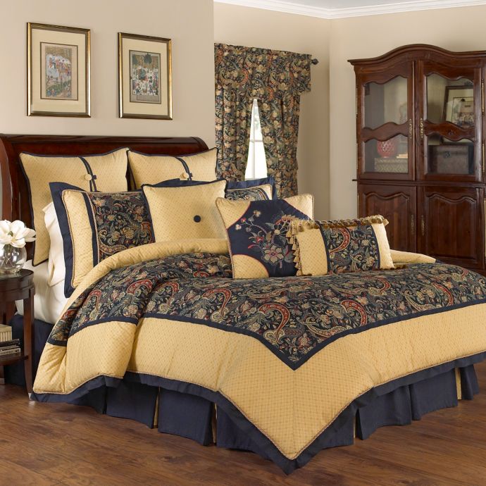 Waverly® Rhapsody Reversible Comforter Set in Jewel | Bed ...