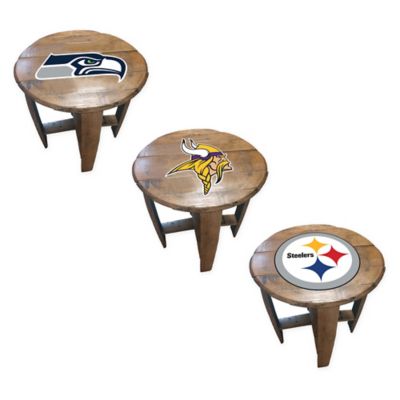 NFL Oak Barrel Table Collection