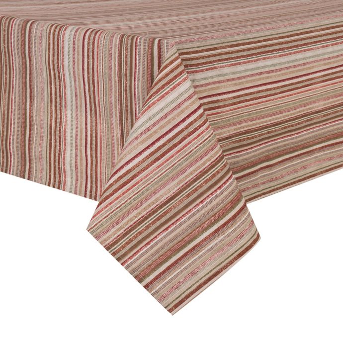 Textured Stripe Laminated Fabric Table Linen Collection ...